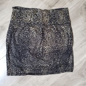 Leopard Print Mini Skirt